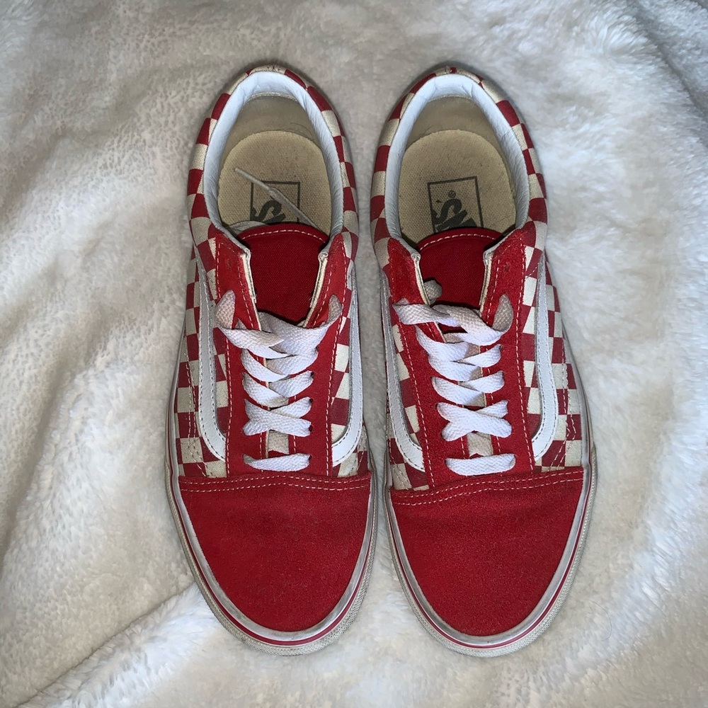 Red checkered vans